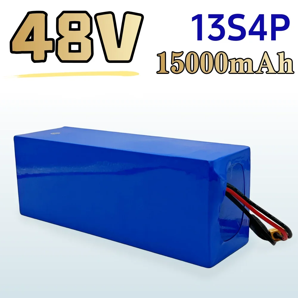 18650 13S4P Rechargeable Battery Pack 48V 15000mAh Lithium ion Battery With BMS Suitable for Electric Scooter Bicycle