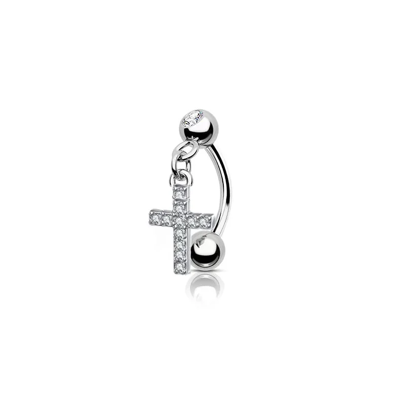 1pc Zircon Eyebrow Piercing Stud Earrings Curved Barbell Belly Banana Ring Snug Daith Helix Cartilage Tragus Conch Body Jewelry
