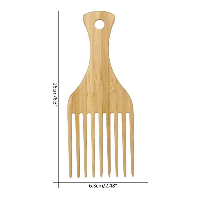 مكافحة ساكنة الخيزران الشعر اختيار مشط تدليك فروة الرأس الأسنان الطويلة وفك تشابك الشعر أمشاط دروبشيبينغ