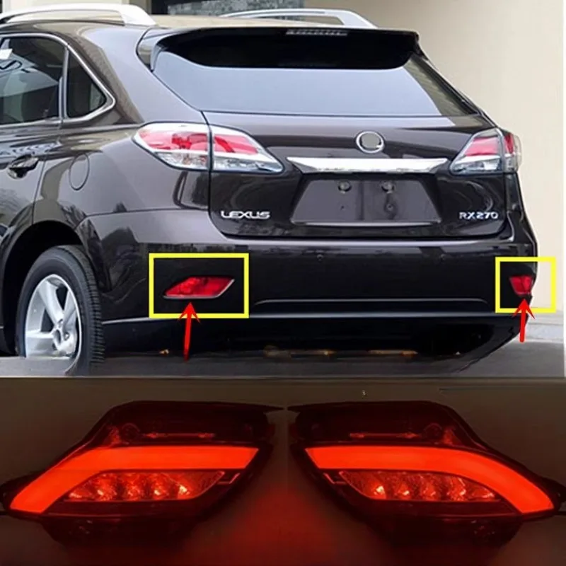 

Для Lexus RX270/RX350/RX450h 2009-2015, Модифицированная задняя противотуманная лампа в сборе, задняя лампа для бампера, фонарь для коридора, поворотник