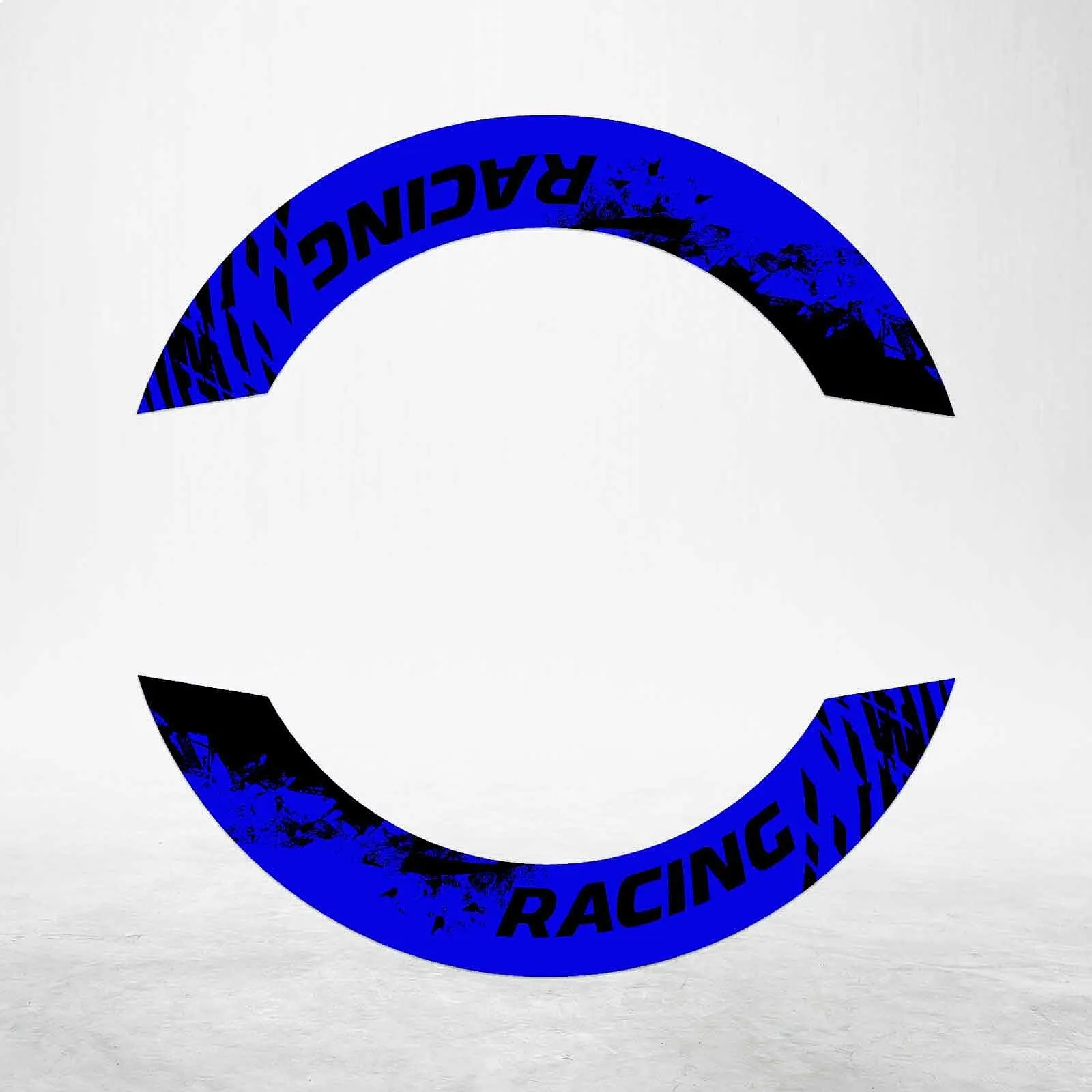 S08B Blue 2-Piece Rim Wheel Stickers Decals For ER6F 2009-2016 Motorcycle