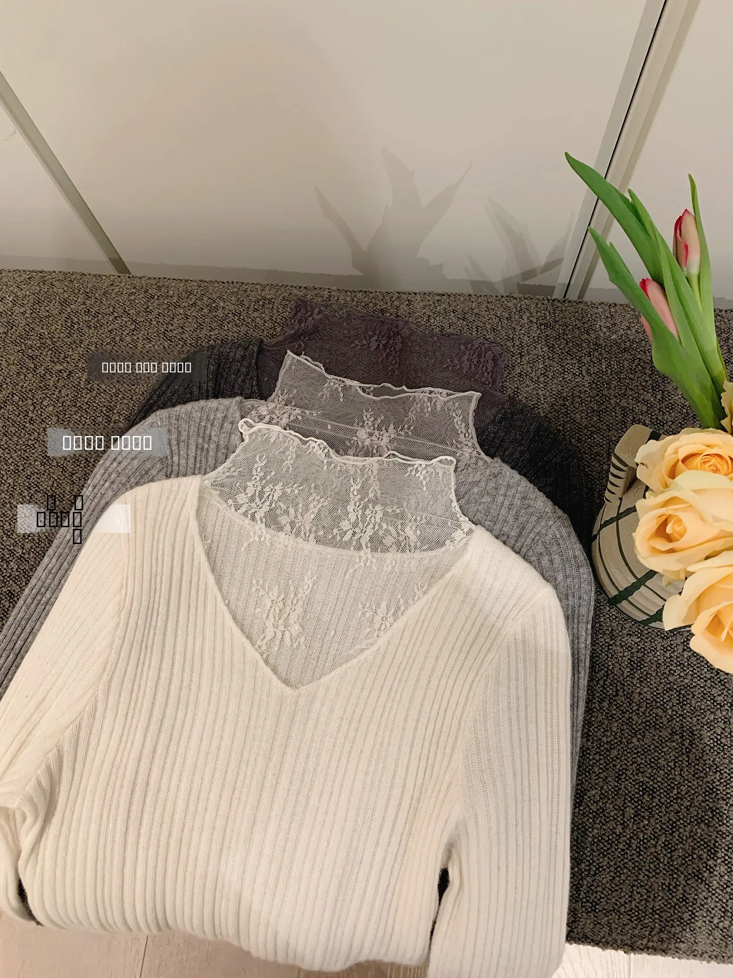 

Женский свитер Misslady с кружевной отделкой и вставками из шерстяной смеси, облегающий, с высоким воротником, повседневный, элегантный