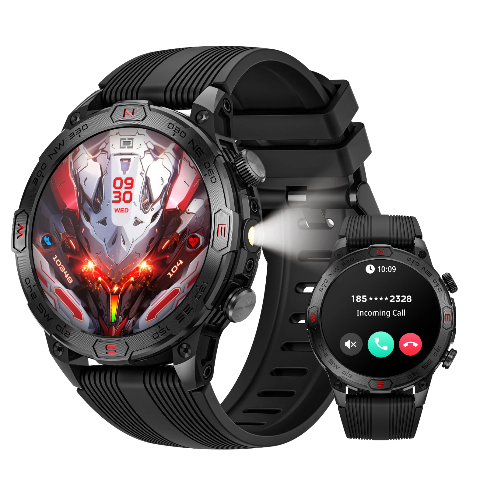 

LOKMAT ZEUS 7 Pro Sport Smart Watch Round 1.43 inch Amoled Screen Waterproof Outdoor Smartwatches Calls Compass Message Push