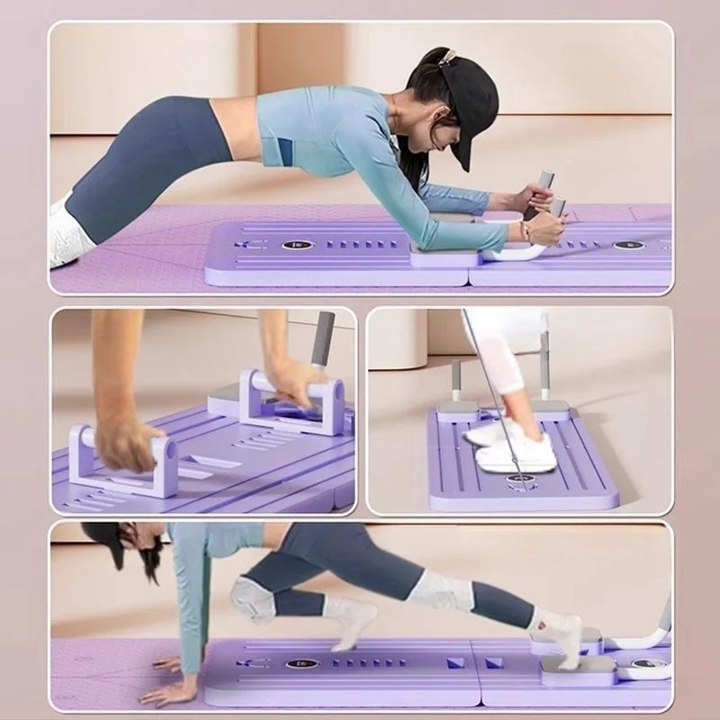 Multifunctional Abdominal Exercise Board Foldable Push-up Board Pilates Board Body Shaping Machine Home Fitness Equipment