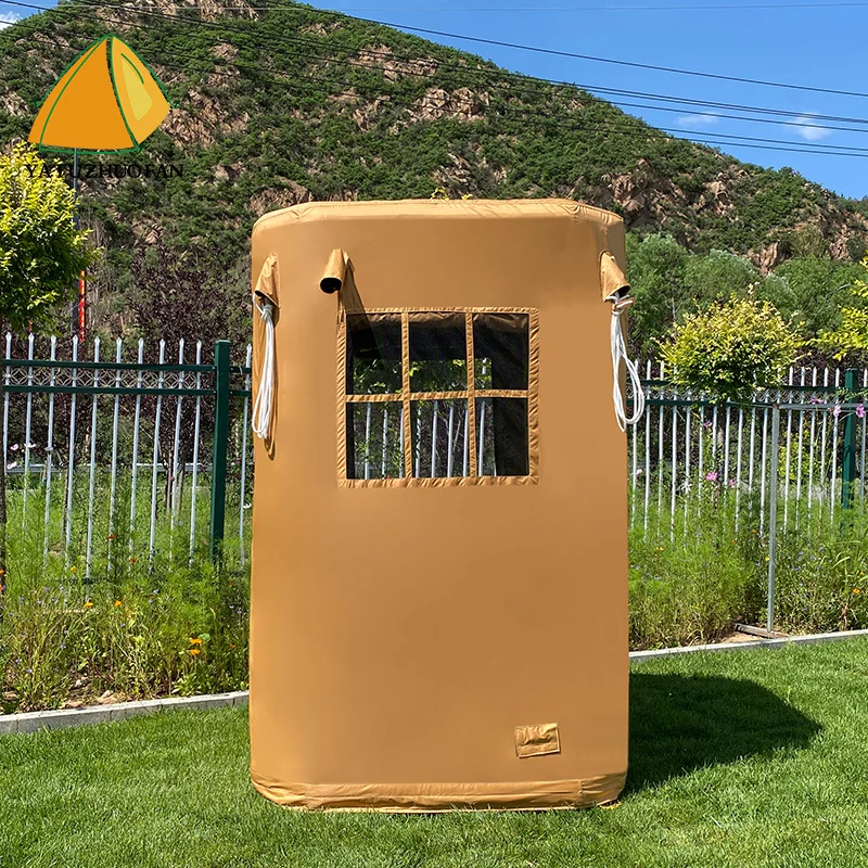 

Foldable Outdoor Shower Tent - Quick Setup Waterproof Shelter with Ventilation Window