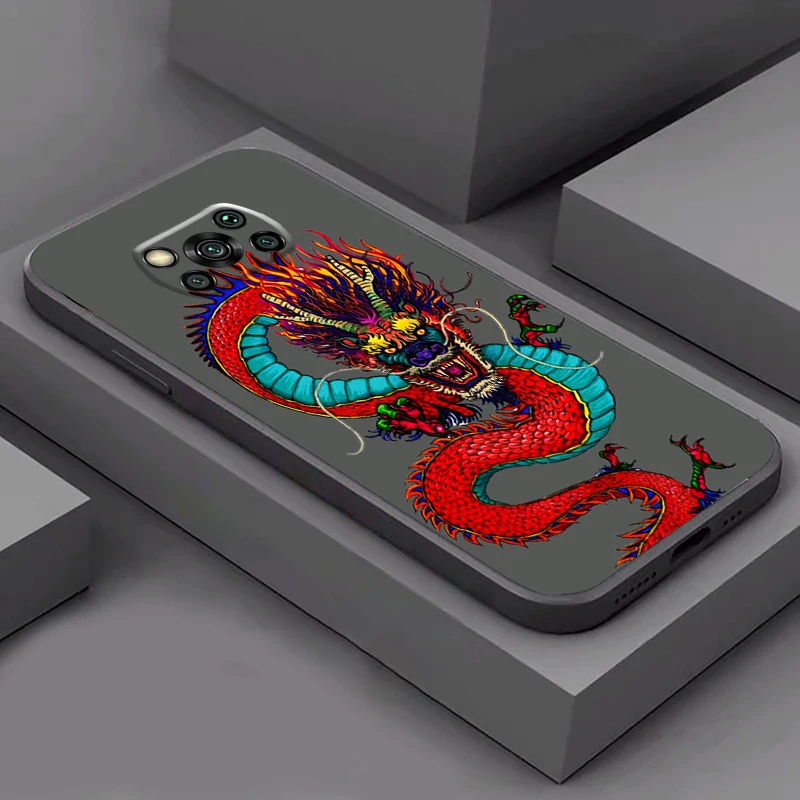 Chinese Divine Dragon Phone Case For Xiaomi POCO F5 F4 F3 Pro GT POCO X4 X3 Pro NFC M4 M3 Pro 5G Coque Funda