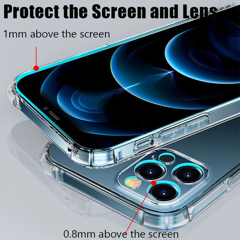 حافظة هاتف شفافة مضادة للصدمات لهاتف آيفون 17 16 15 11 12 13 Pro Max 16 Plus 13 Mini 17 حافظة لهاتف آيفون شفافة من السيليكون #5