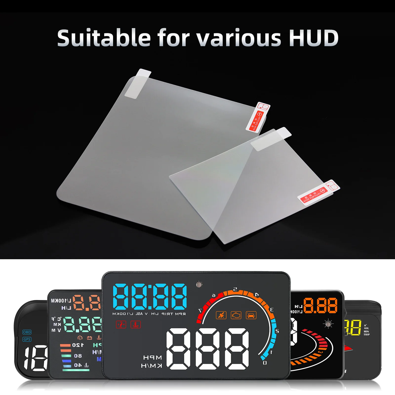 

1pcs HD Clear HUD Reflective Film Car Head Up Display Screen Protective Windshield Protector Film Sticker Universal Fit P10 P24