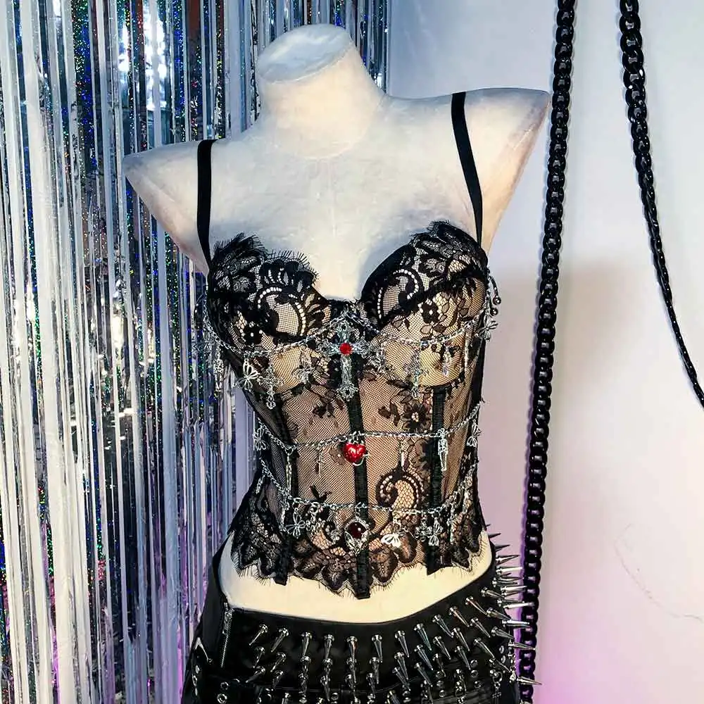 

80s Eco Hand Made DIY Emo Harajuku Y2K Halter Camisole TOPS Punk Rock E-Girls Gothic Tank Grunge Goth Kawaii Fairy