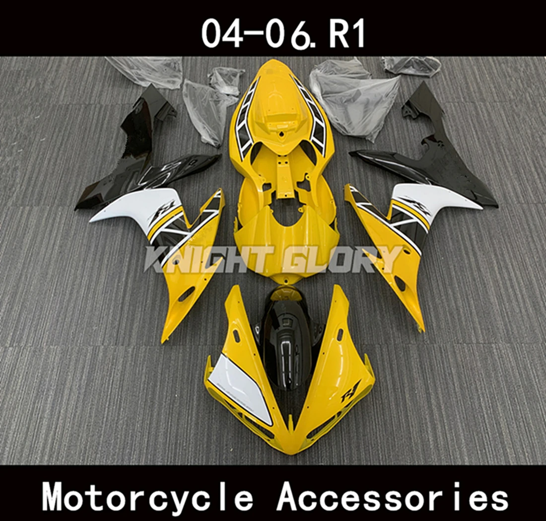 

Full set of motorcycle injection molded body coverings. Suitable for R1 models from 2004 2005 and 2006. Body coverings.