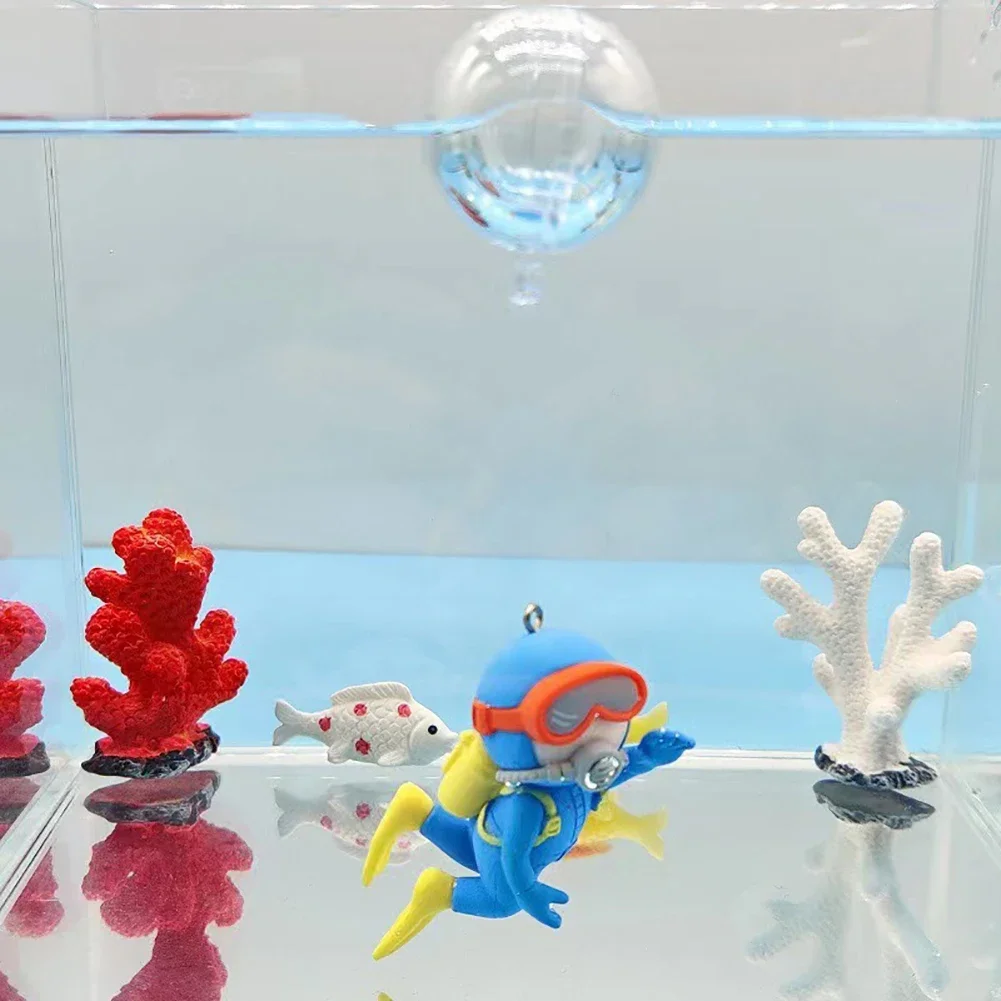 Aquarium Decoration Accessories Astronaut Whale Mermaid Girl Ornaments Fish Tank Simulation Diver Diving Underwater World Decor