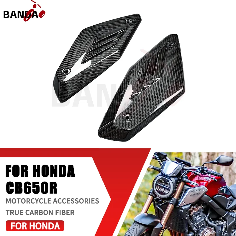 Dla HONDA CB650R 2017 2018 2019 2020-2023 100% 3K czyste włókno węglowe akcesoria motocyklowe panele boczne, zestaw owiewek