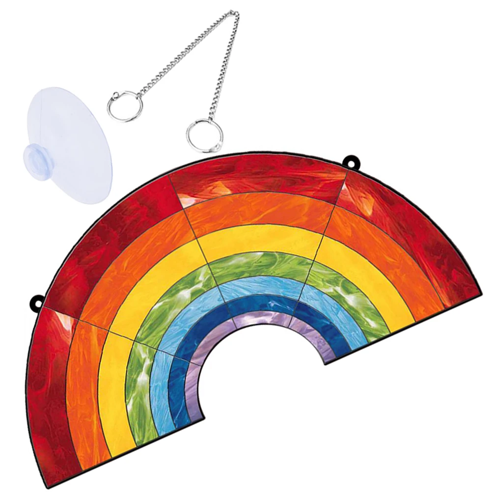 

Rainbow Ornament Wall Decoration Hanging Colorful Pendant Festive Garden Living Room Rainbow Pendant Crafts Party