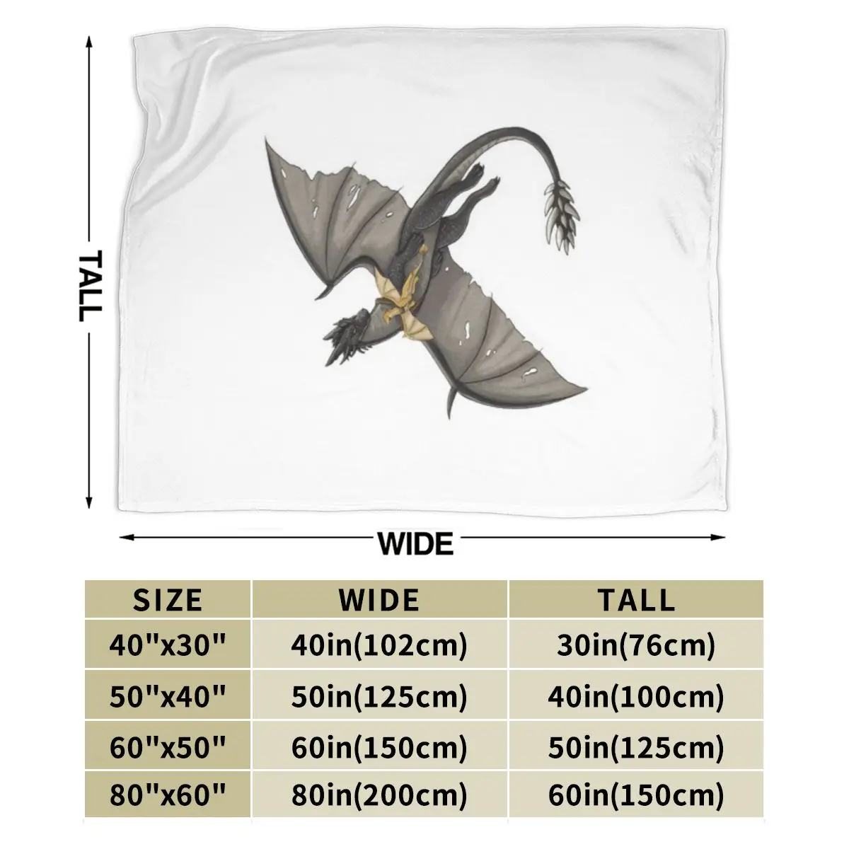 Fourth Wing Dragon An Ultra-Soft Micro Fleece Blanket