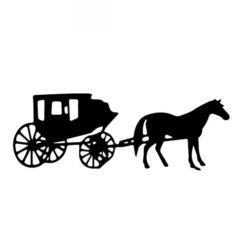 

Aristocratic Carriage Decals, High Quality Car Window Decorations, Personalized Pvc Waterproof Decals, Black/white, 17cm*6cm