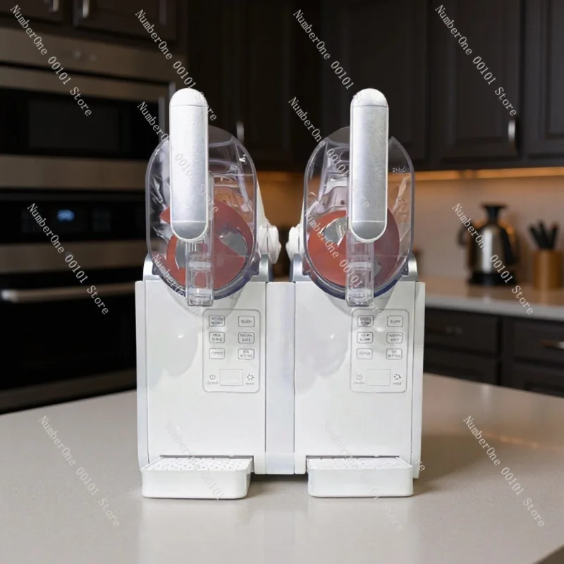 

550 Вт коммерческая машина для плавления снега с независимым управлением, маленькая двухцилиндровая бытовая машина для смузи с мороженым