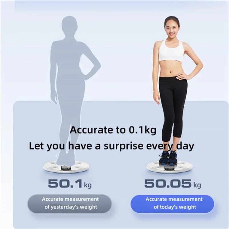 

Digital Bathroom Smart Scale Bluetooth Enabled Accurate Measurement For Home Health, Fitness & Weight 1 Piece-AT30