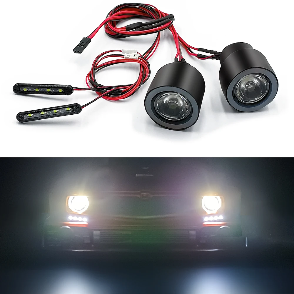 MIBIDAO Front Headlight+Rear Taillight+Side Light For 1/7 Felony 6S BLX Street Bash All-Road Muscle Car RC Crawler Upgrade Parts