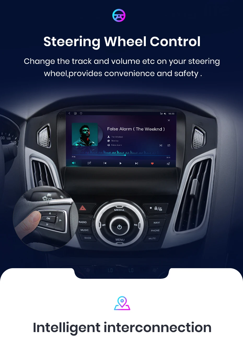 Junsun carplay android auto autoradio für ford focus 3 mk3 2006-2018 gps intelligente systeme stereo multimedia autoradio – Detail 14