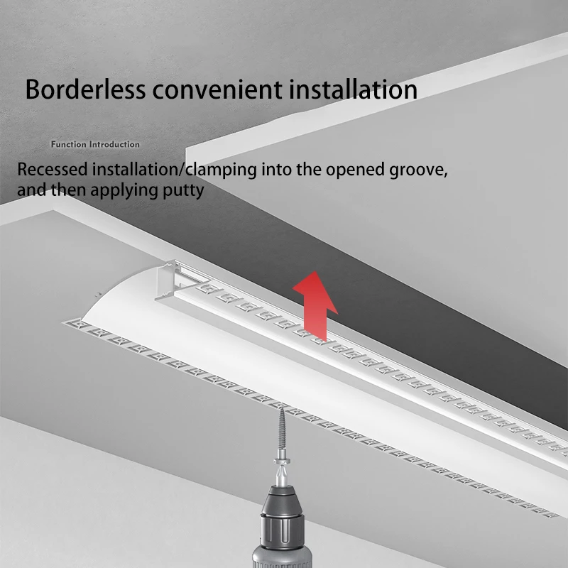 Borderless LED profil lampa aluminiowa światło liniowe powrót linia odblaskowa taśma do mycia ścian Downlight do kuchni Living Room24V