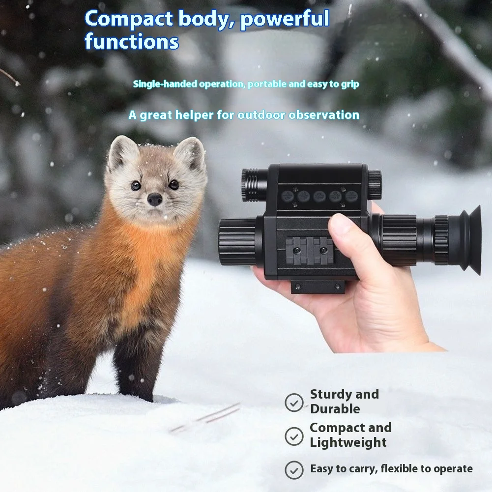 رؤية بندقية للرؤية الليلية للصيد في الهواء الطلق، كاميرا 1920*1080 مع تكبير 5x، شاشة 1.2 بوصة مرت اختبار قطرة 1.8 متر