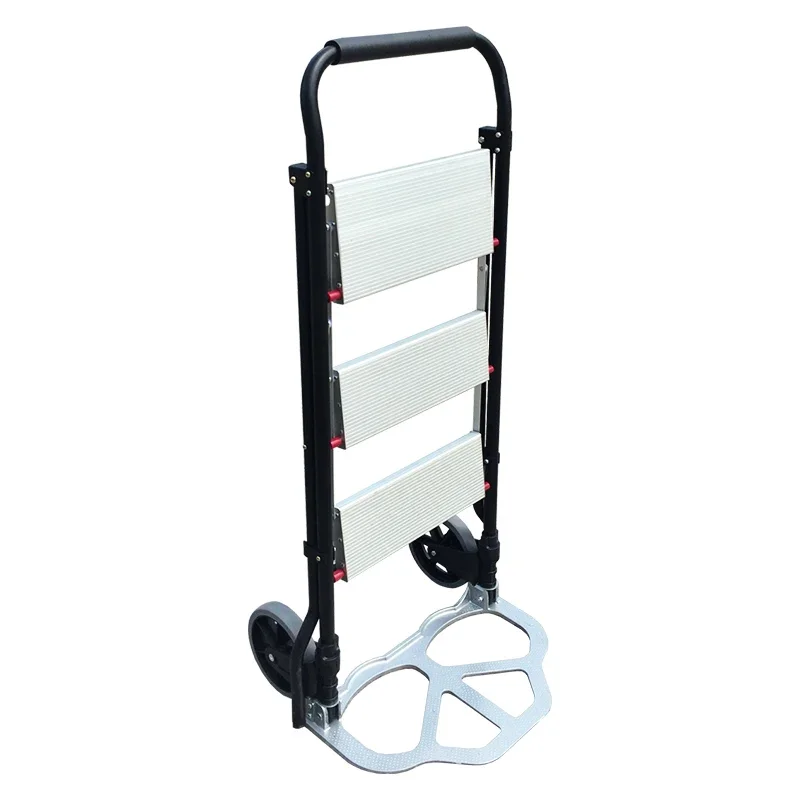 

Multifunctional folding trolley Tiger cart Combined ladder Folding household dual-purpose small ladder Herringbone ladder
