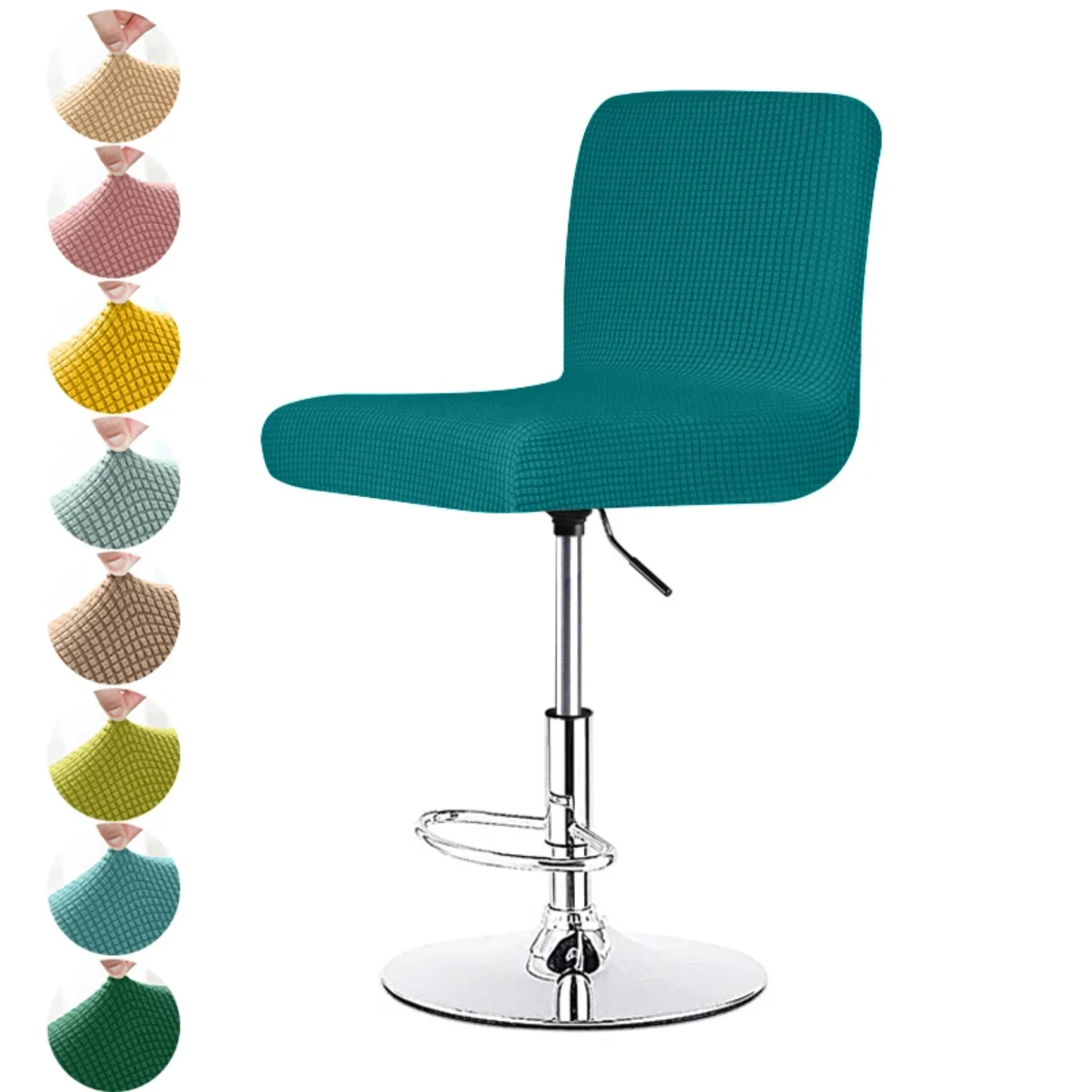 Shell Chair Cover Polar Fleece Fabric Knitted Chair Cover Short Size Living Room Seat Cover Office Chair Cover