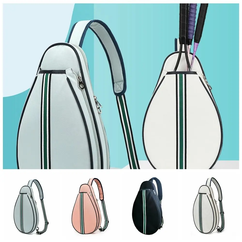 Large Capacity Sports Racket Bag Waterproof Zipper Closure Lightweight Sling Bag Organizer Multipurpose Badminton Racquet Bag