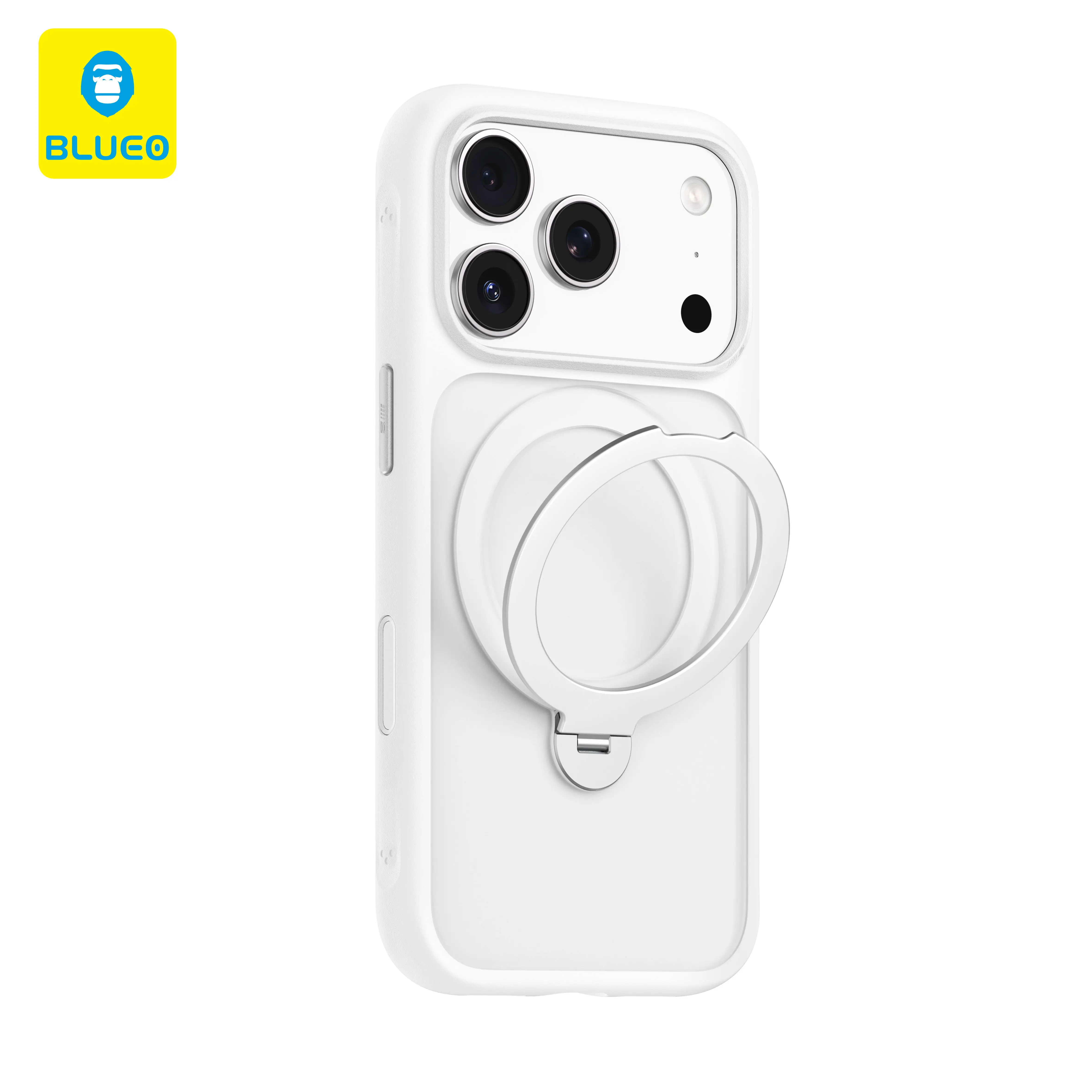

Blueo for iPhone 17 Pro Max Case with Skin Friendly Magnetic Invisible Stand Slim Translucent Matte For iphone 17 Pro Case