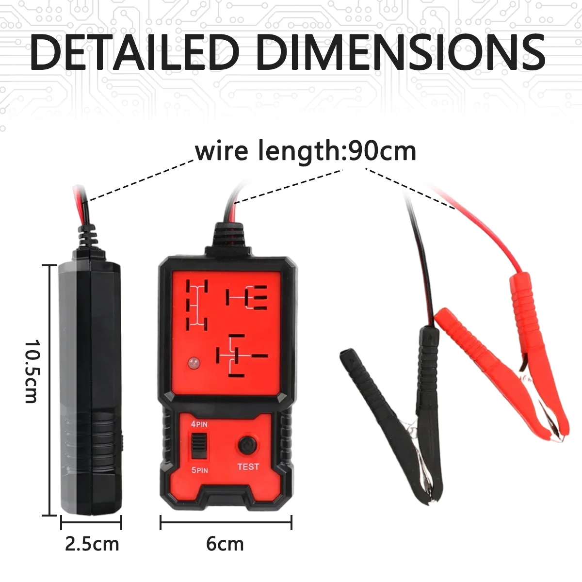 LED Indicator Light 12V Car Battery Checker Electronic Test Car Relay Tester Diagnostic Tools Automotive Accessories Universal