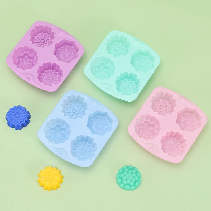 Kinds Flower Silicone Molds Handmade Muffin Baking Molds Suitable for Soap and Candle Making Cake Chocolate mould