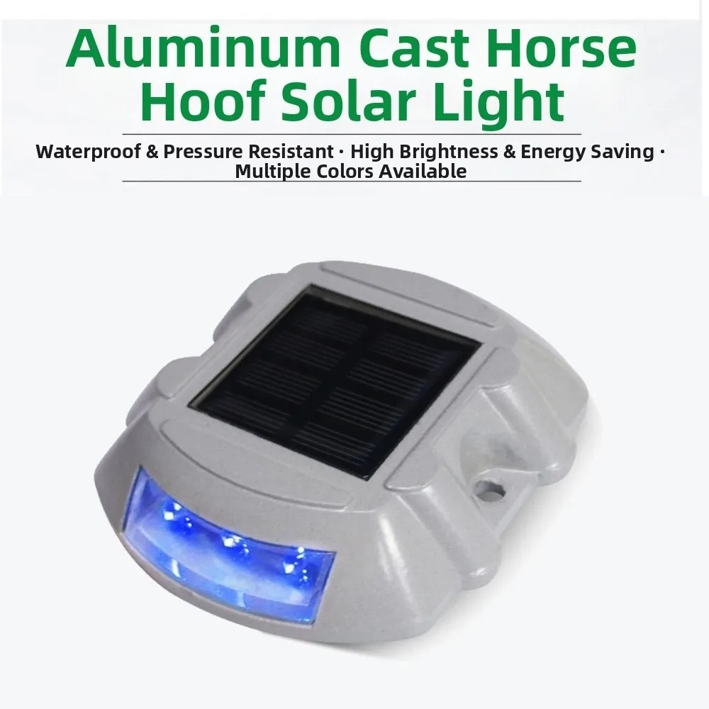 Safety Light Smart Solar Road Stud Reusable Casting Aluminum Driveway Light Durable High Brightness Solar Pathway Light Garden