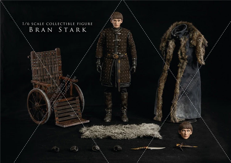 Soldado Masculino Conjunto Completo Action Figure, 3 3Z0093, Escala 1:6, Bran Stark, 12 ", Modelo Brinquedos para Fãs, Edição Deluxe, Original