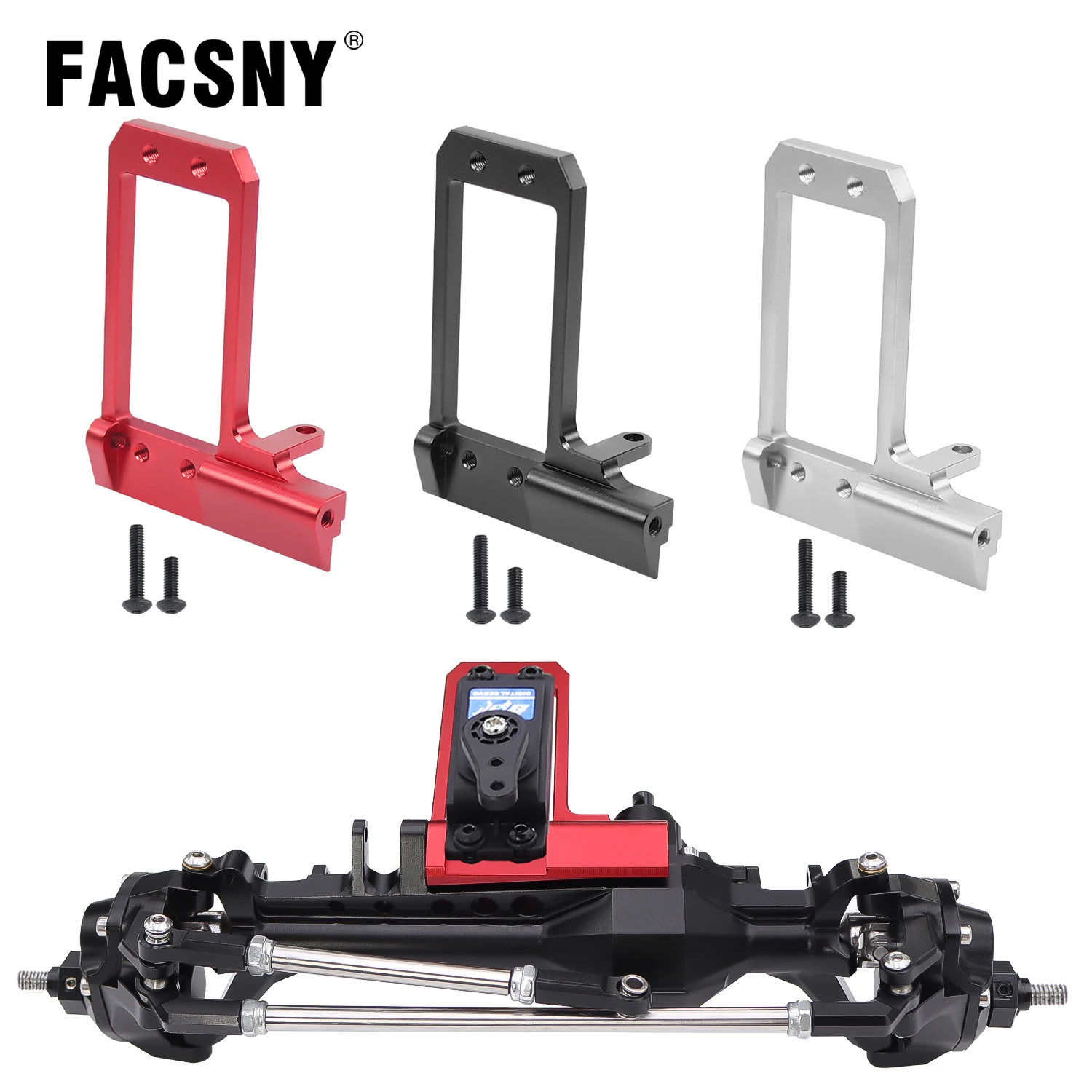 Aluminiowe mocowanie serwa BAT na przednią oś portalową LCG, adapter 4-link do podwozia 1/10 VS4-10 Phoenix F10 Rock Crawler, części do samodzielnych ulepszeń.