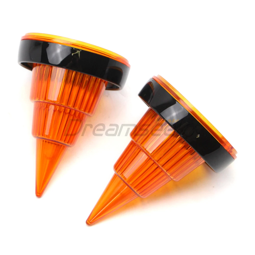 Turn Signal Light Cover Bezel Yellow Lens for Harley Touring Road Glide Electra Glide Road King 1986-2021 Indicator Visor Trim