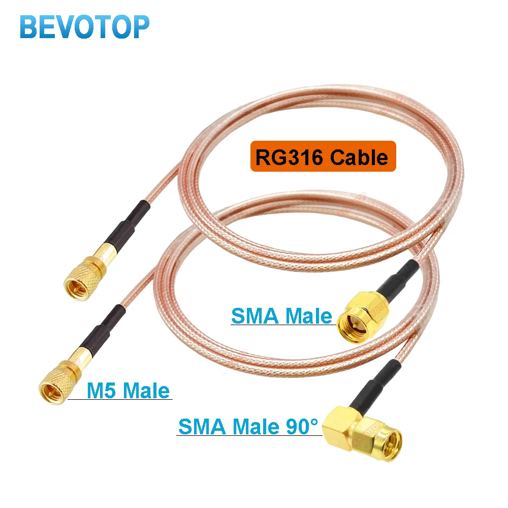 1PCS RG405 SMP Jumper High Frequency Cable Male to Female Straight/Right Angle 90° Jack with 086 Pigtail BEVOTOP