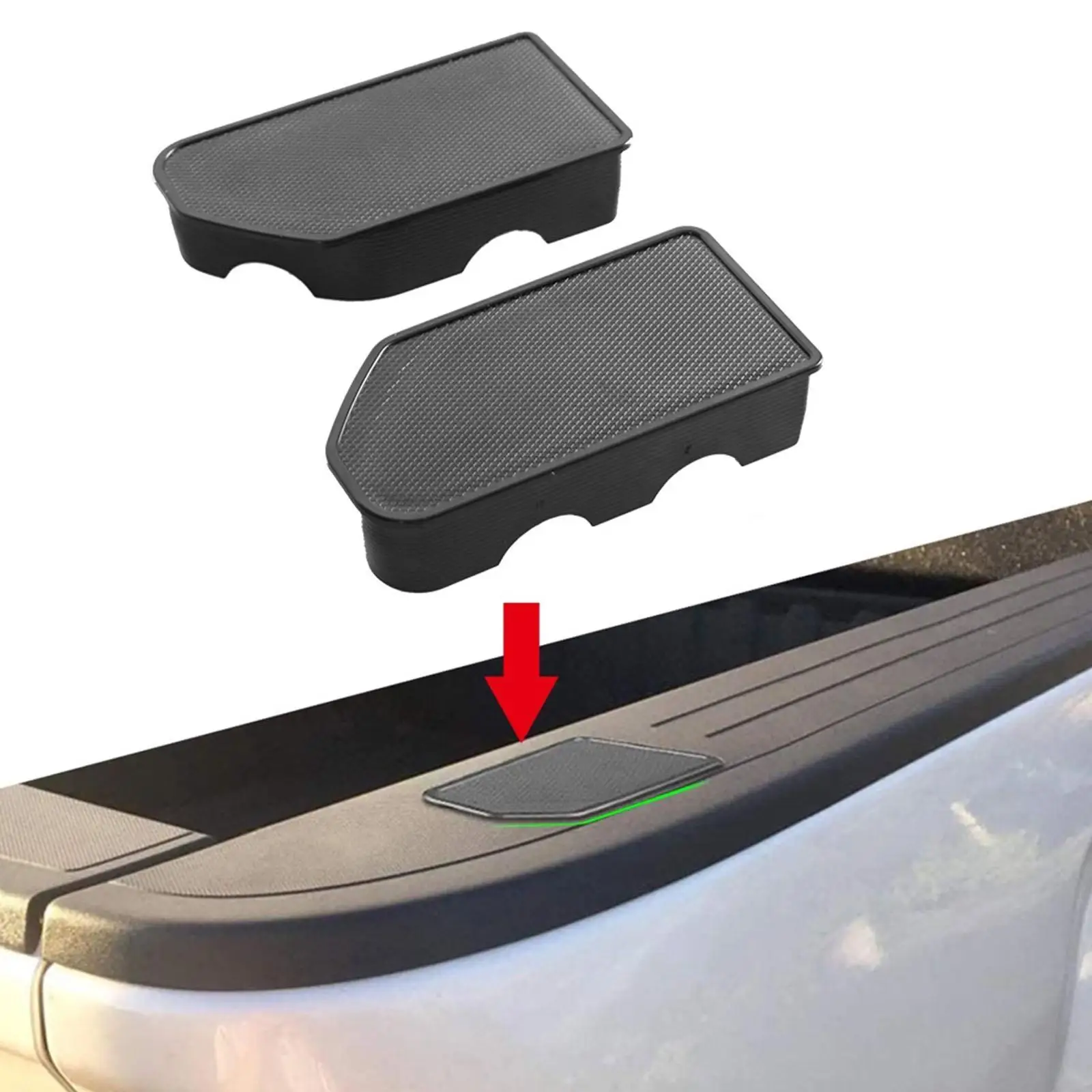 

2x Bed Rail Stake Pocket Covers Bed Rail Hole Plugs for Chevrolet Silverado 2019-2021 Professional Accessories Spare Part