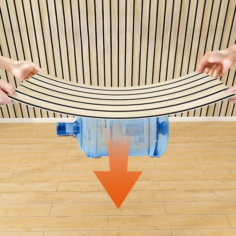 Self Adhesive Wood Grain Wall Panel Waterproof Background Wall Grille Sticker Suitable for Ceiling Living Room Decoration