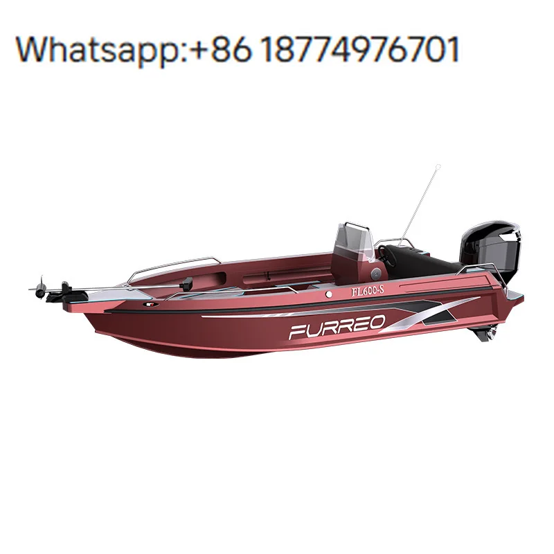 Fast Speed Aluminum Outboard 6m Luxury Yacht for River/Ocean Fishing Entertainment Sports Application Elegant Water Boat Design