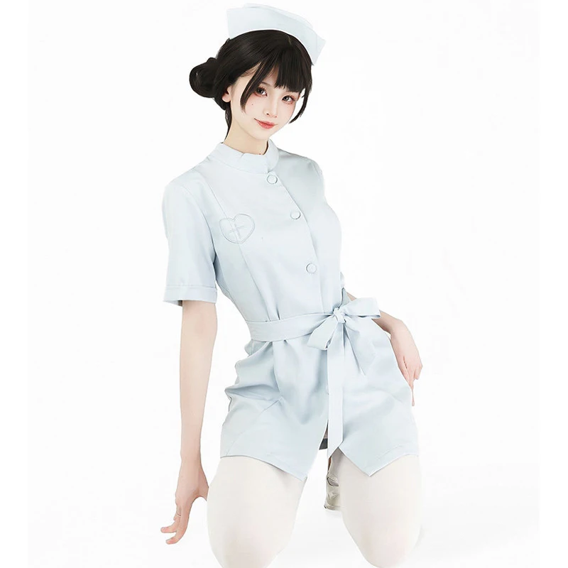 AniLV Anime Lovely Nurse Uniform Doctor Outfit Cosplay Costumes Halloween DIY Scary Nurse Bloody Dress view 4