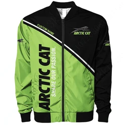 Arctic Cat-chaquetas gruesas para hombre, Parkas Harajuku, chaqueta Bomber, ropa técnica, uniforme de béisbol, chaqueta cortavientos 3D