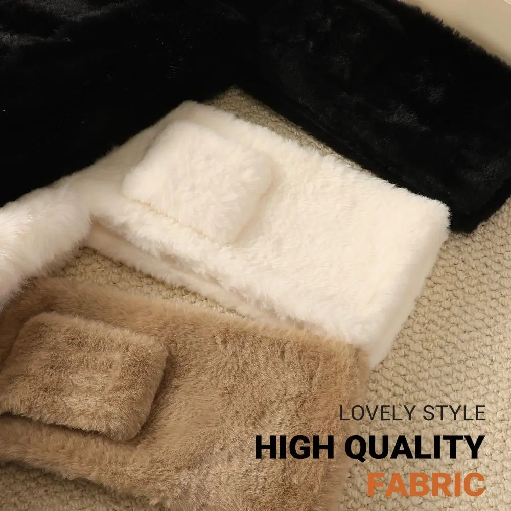 かわいい2-in-1フード付きスカーフふわふわソフト冬用フード付きスカーフ厚手帽子スカーフ手袋セット冬用