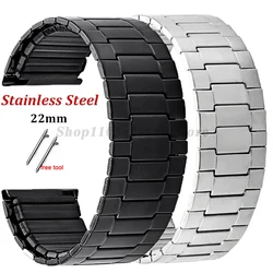 Elastic Stainless Steel Straps 22mm for Seiko for Huawei for Omega Metal Watch Band Quick Release Men Women Universal Bracelet