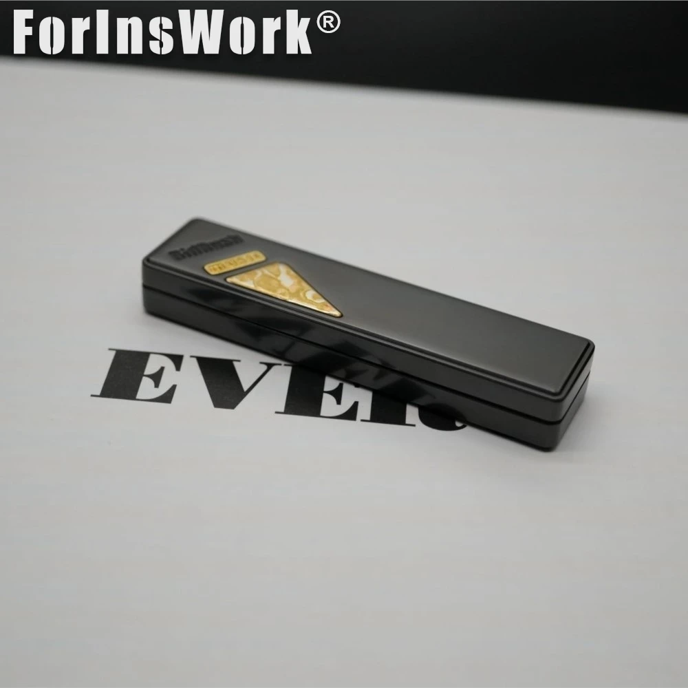 BidRush EDC Zirconium Polished + Mokume Three-color Inlay Fidget Slider Autism Toys Anxiety Toys