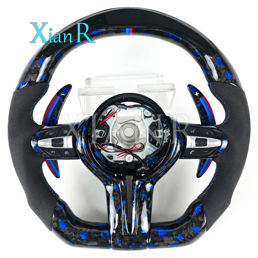 

Customized Alcantara Leather Forged Carbon Fiber Steering Wheel For BMW 3Series 5Series F30 F18 F10 M2 M4 Car LED Steering Wheel