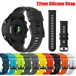 22mm Sports Silicone Strap for Garmin Forerunner 965 955 Solar 945 935 745 Strap Watch Band Replacement Wristband Bracelet