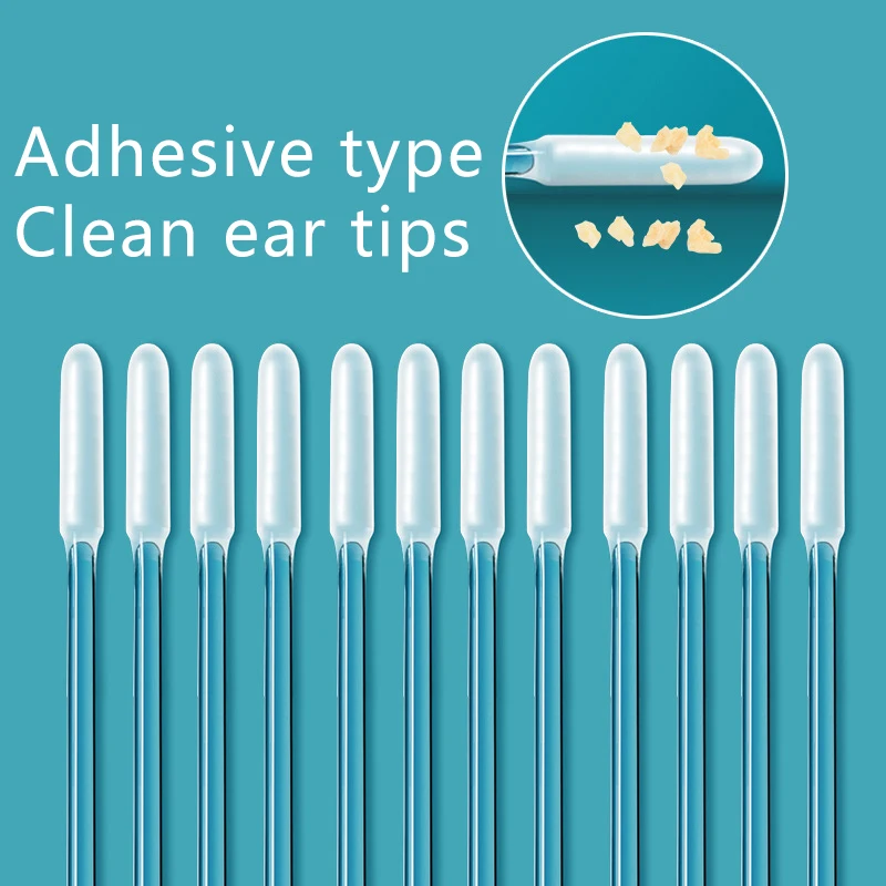 20Pcs Upgrade Strong Adhesion Reusable Sticky Ear Pick Cleaner Sticks For Child Adult Ear Cleaning