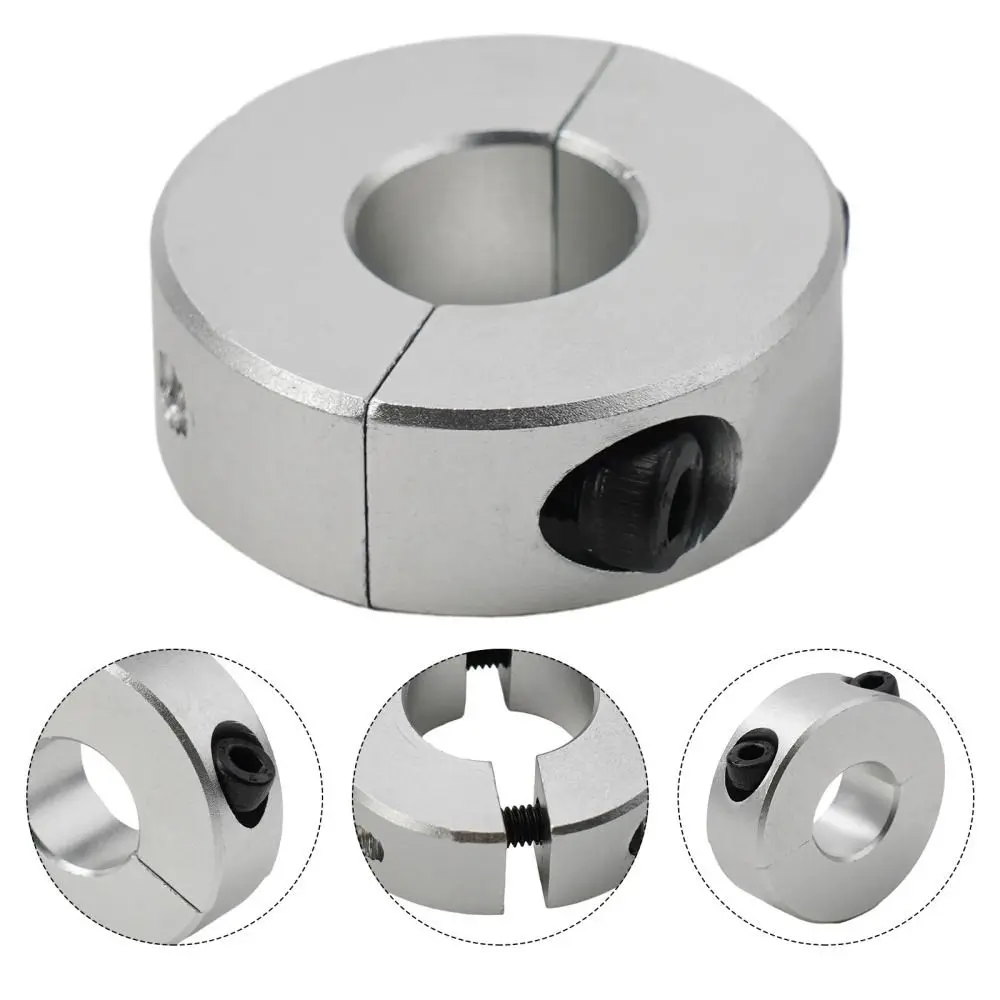 1Pcs Aluminum Alloy Fixed Locking Limit Ring 6-20mm Diameter Double Split Shaft Collar with Screws Separate Optical Axis