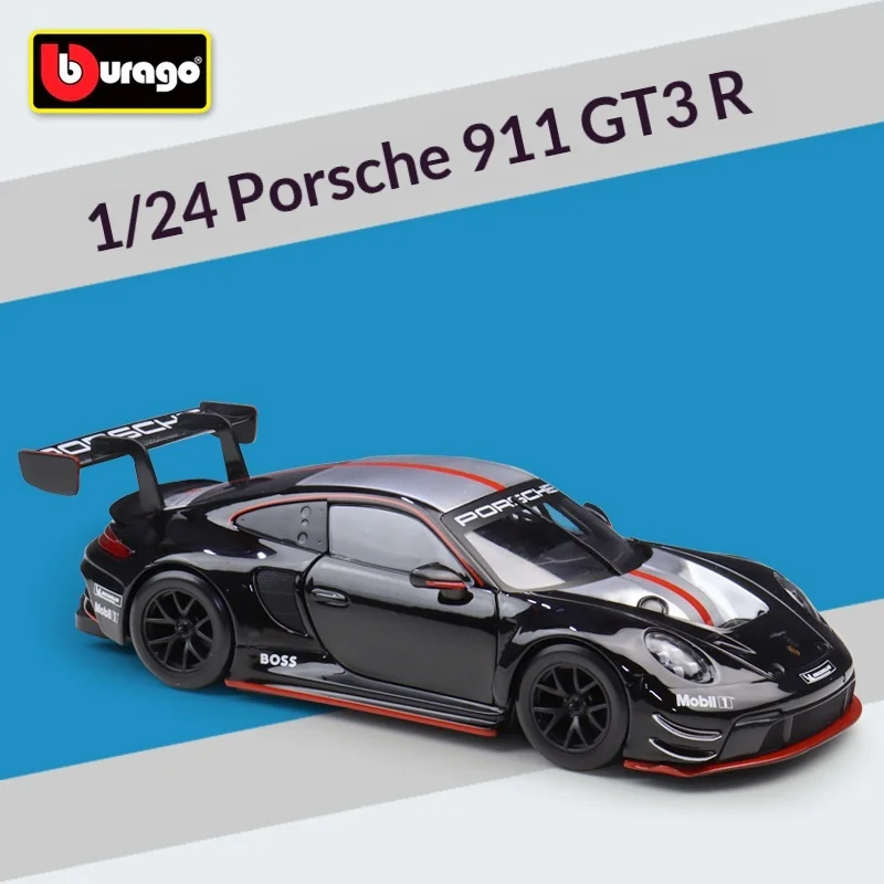 

Burago Porsche 911 GT3 R 1:24 Scale Alloy Simulation Diecast Car Model Finished Toy With Base Collectible Gift