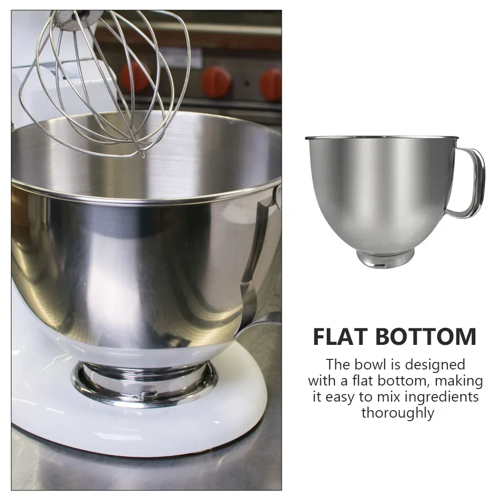 

Stainless Steel Replacement Household Kitchen Mixing For Stand Mixer Dishwasher Safe Baking Accessory Bowl Kitchen Mixer